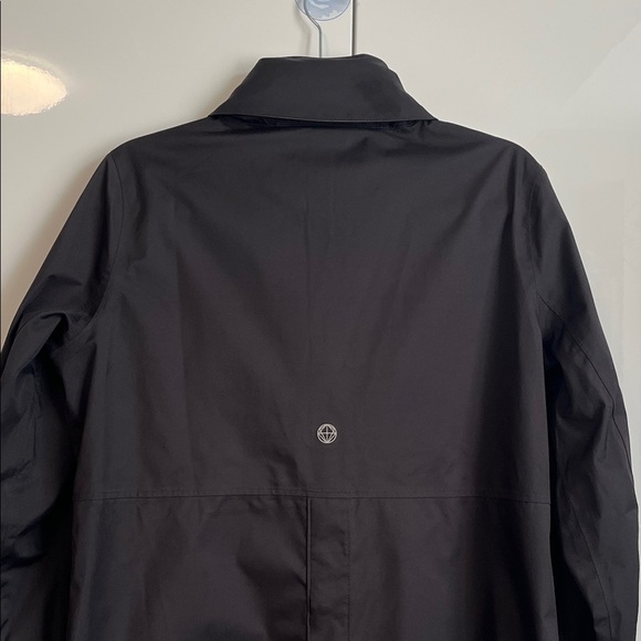 Mondetta Black Water Resistant Hooded Outdoor Rain Jacket with Hood, Size L - Picture 14 of 15